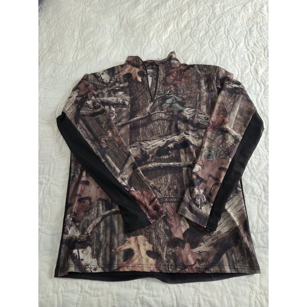 Mossy Oak Shirt Mens M Break-up Infinity Camo Long Sleeve 1/4 Zip Pullover